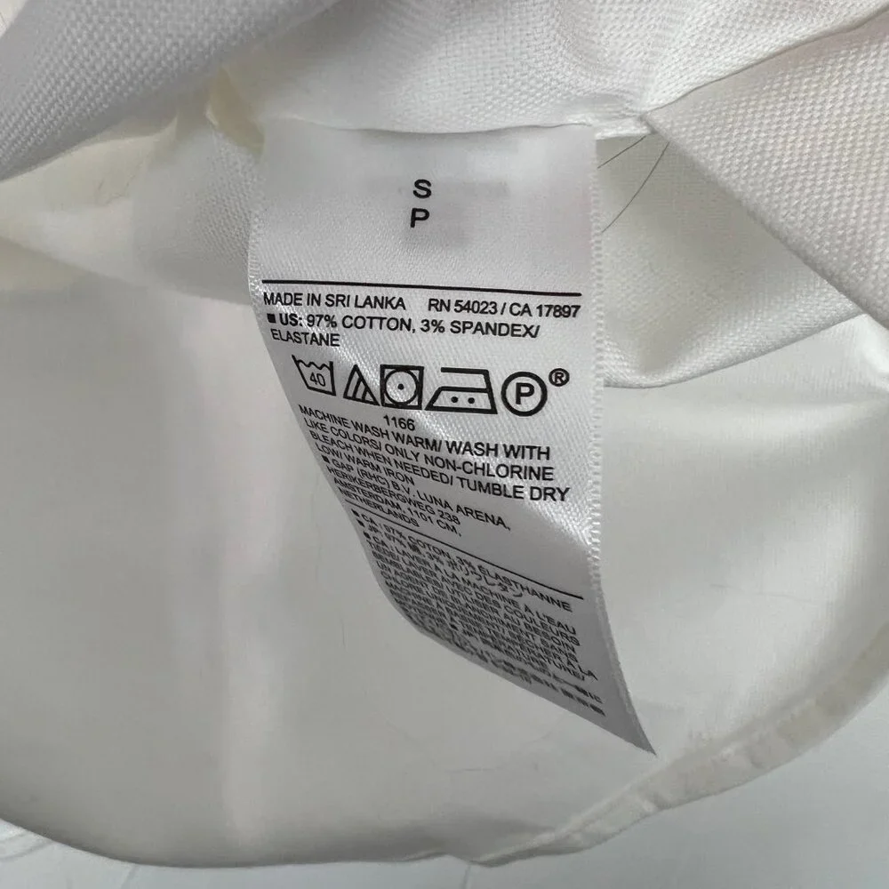 NWT Banana Republic Wrinkle‎ Resistant Button Down Shirt Men's Small White zq